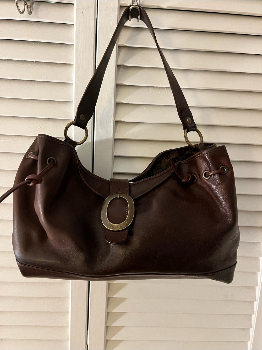 GROOM Paris Full Grain Leather Slouch Shoulder Bag RARE